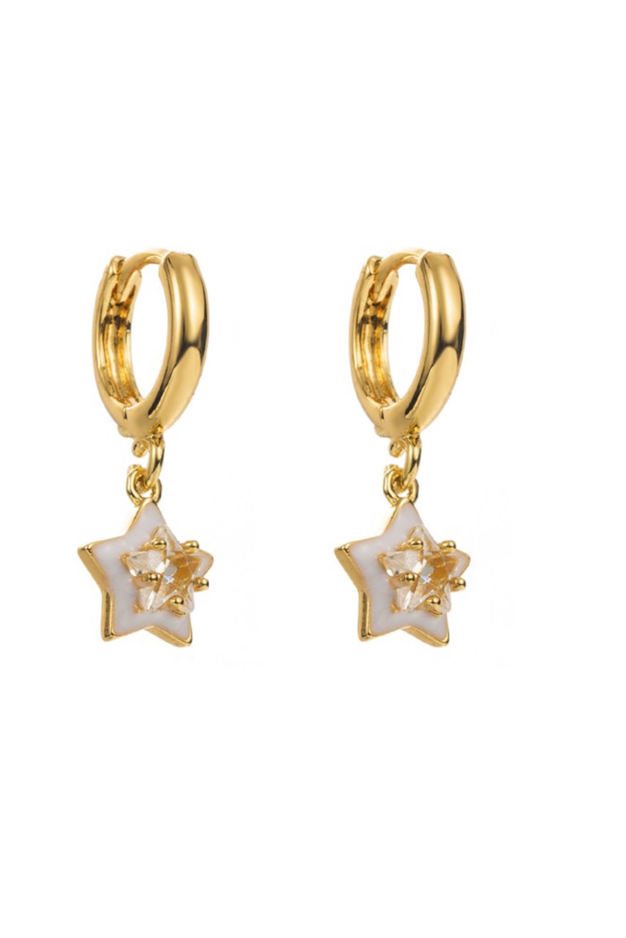 18k stars earrings