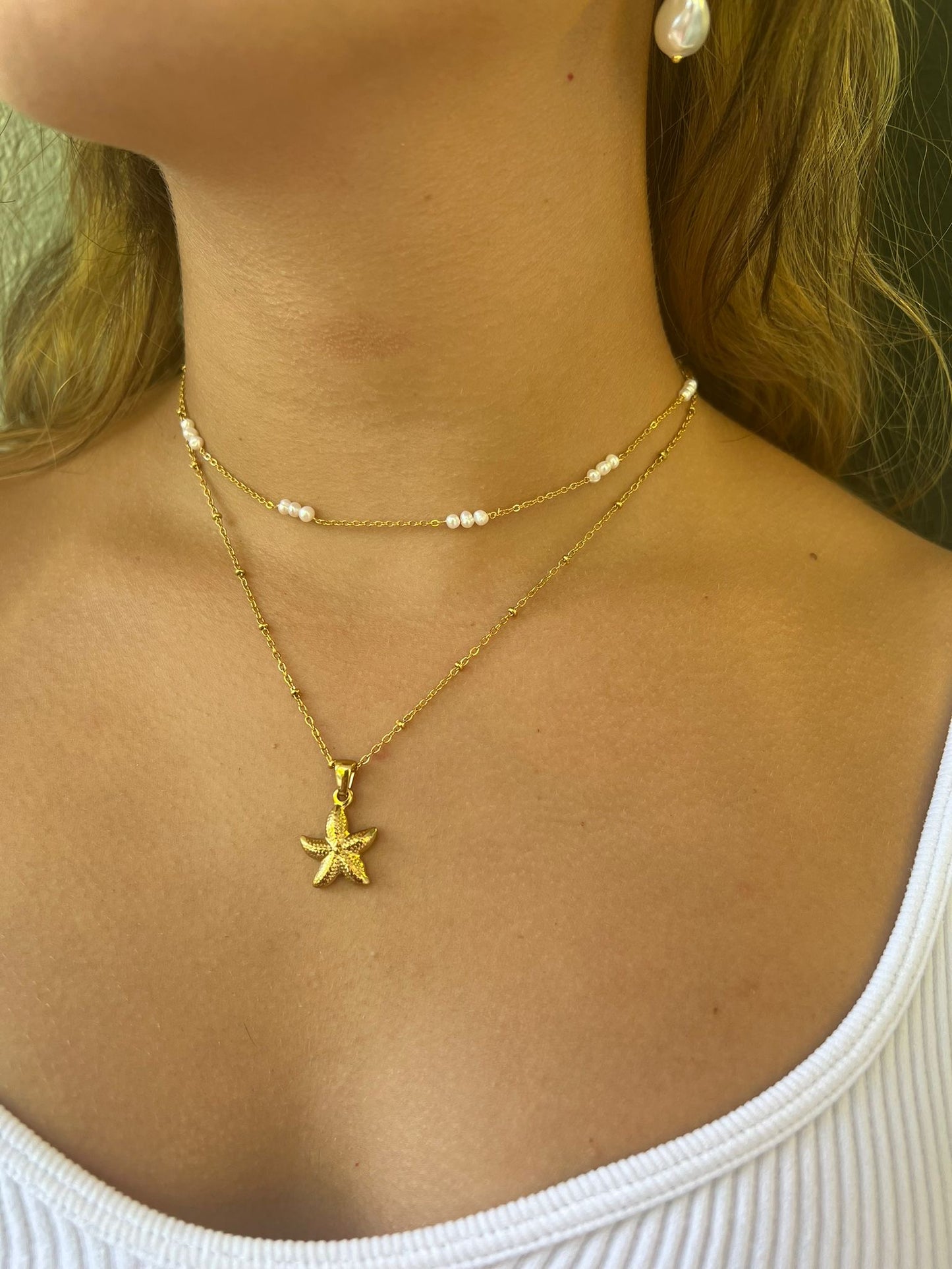 18k Star Necklace