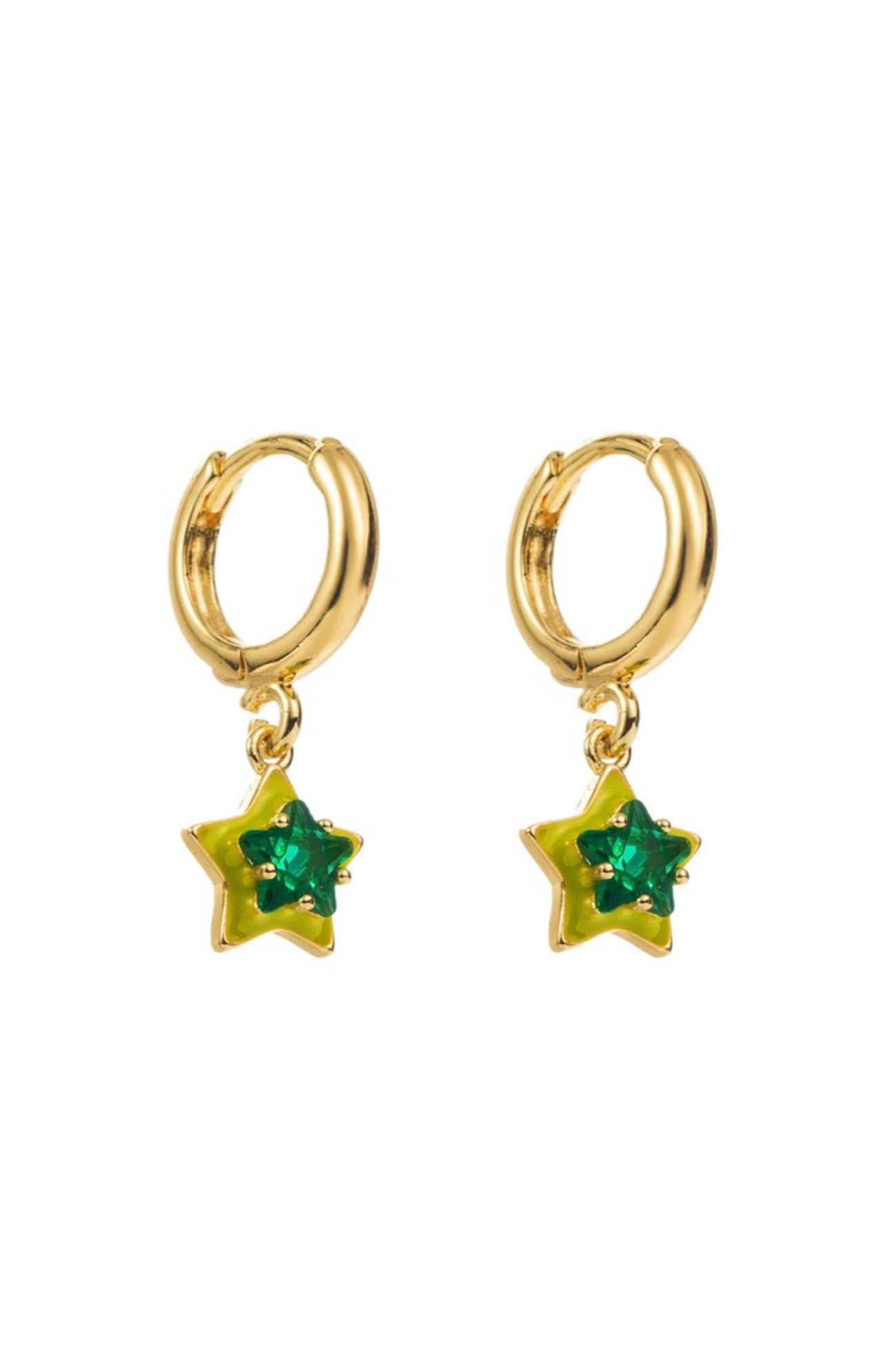 18k stars earrings