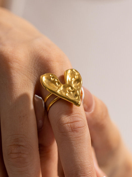 18K Heart Ring