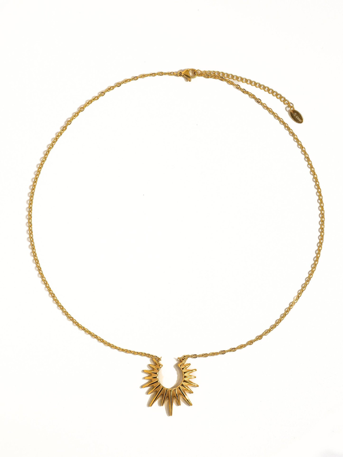 18K Gold Sun Necklace