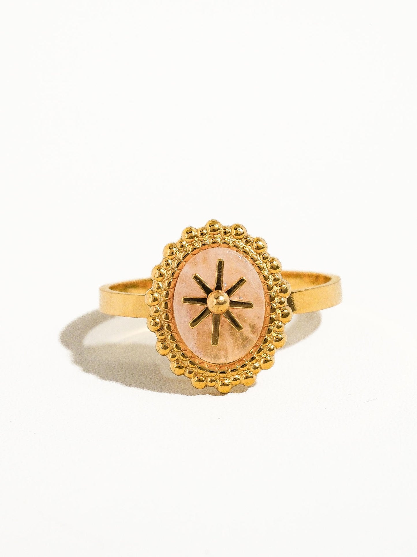 14K Adjustable Stone Ring